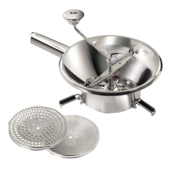 Moulin à légumes Louis Tellier professionnel en inox  - 3 grilles