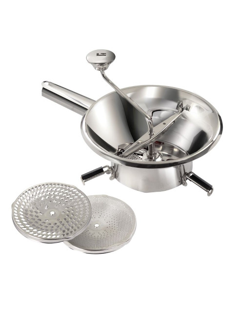 Moulin à légumes Louis Tellier professionnel en inox  - 3 grilles