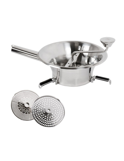 Moulin à légumes Louis Tellier professionnel en inox  - 3 grilles
