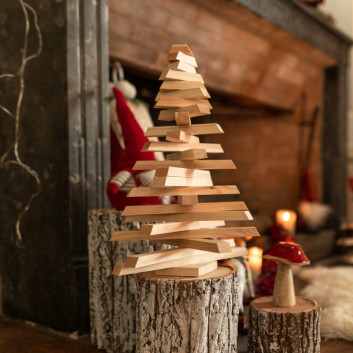 Petit sapin de Noël en bois Mon Sapin Woody - 2 tailles