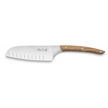Couteau Santoku CLAUDE DOZORME alvéoles 13cm- 2 coloris