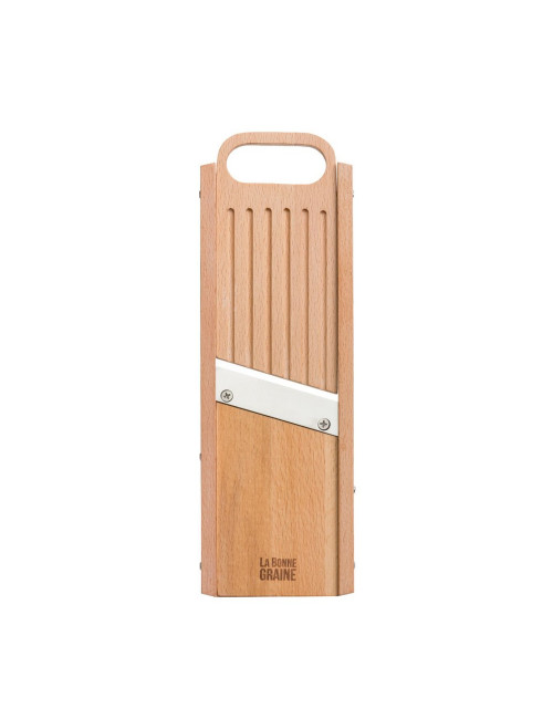 Mandoline LOUIS TELLIER bois traditionnelle lame inox La bonne graine - 5 finitions