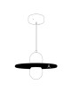 Lampe suspension Drugeot Manufacture Nébuleuse chêne massif - 14 coloris