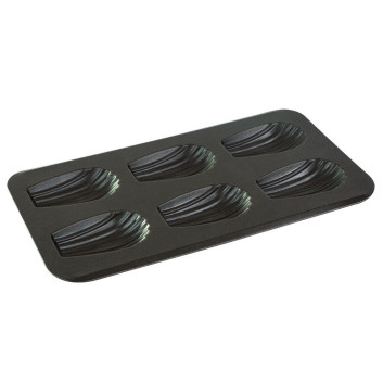 Plaque à 6 madeleines gourmandes Gobel antiadhérent 39,5x20cm