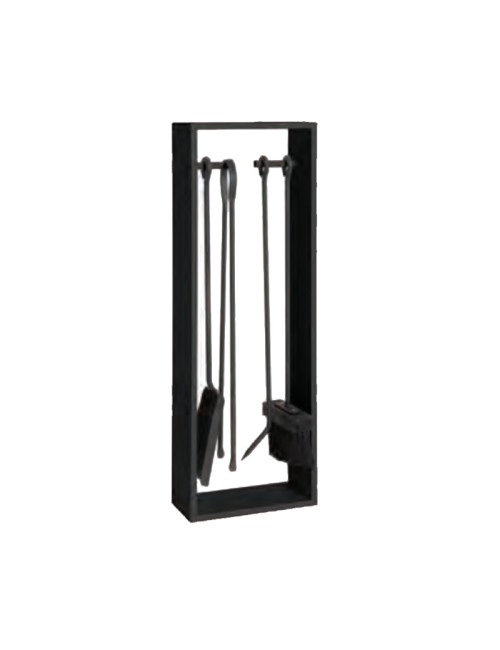 Serviteur de cheminée Reignoux h.64cm noir