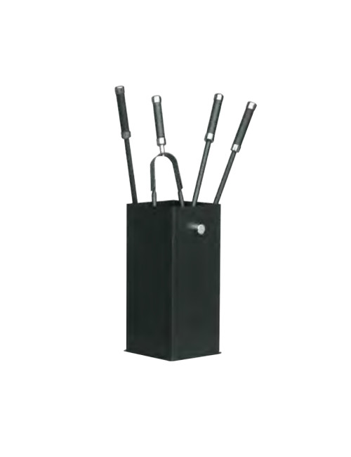 Serviteur de cheminée Reignoux h.60cm noir