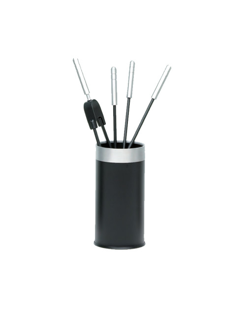Serviteur de cheminée Reignoux noir alu h.62cm