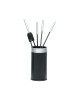 Serviteur de cheminée Reignoux noir alu h.62cm