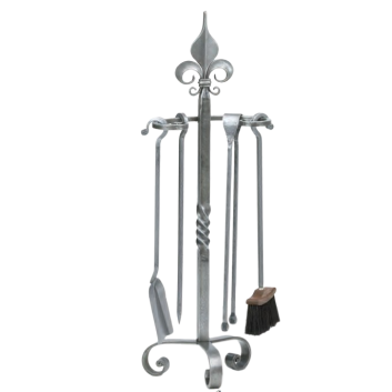 Serviteur de cheminée Reignoux fleur de lys h.80cm