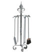 Serviteur de cheminée Reignoux fleur de lys h.80cm