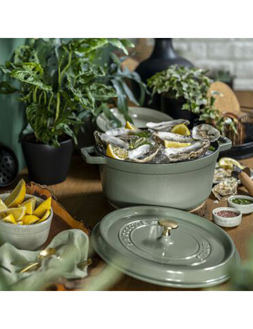 Cocotte ronde Staub en fonte Eucalyptus - 3 diamètres