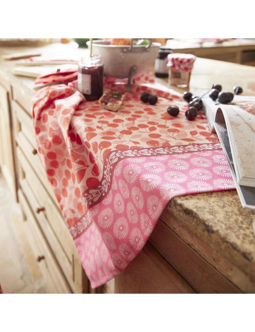 Torchon LE JACQUARD FRANCAIS Cerises en coton - 3 coloris