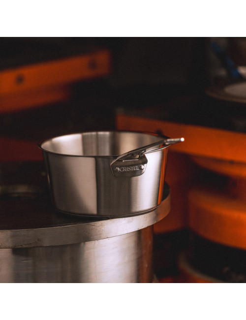 Casserole CRISTEL 1826 en inox brossé - 3 tailles