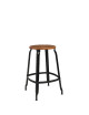Tabouret NICOLLE en bois et métal - 4 hauteurs 8 coloris 2 bois