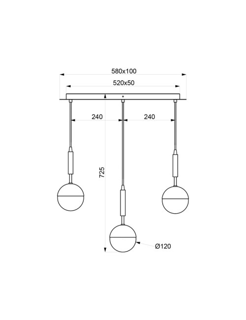 Suspension lustre Aluminor Tamara S