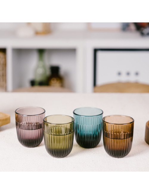 Set de 4 verres à eau Ouessant La Rochère gobelets colorés
