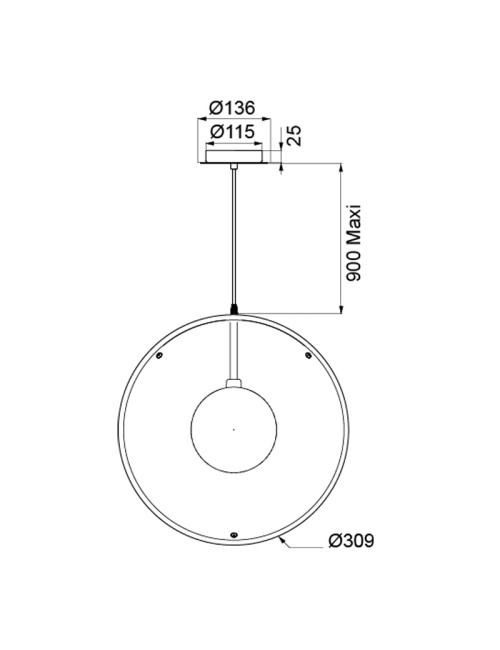 Suspension Aluminor lustre Cybelle S
