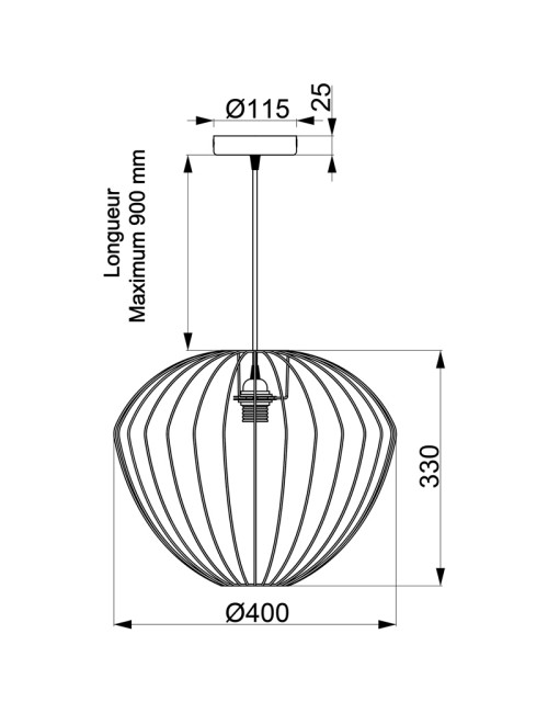 Suspension Aluminor lustre Beloune S - 3 modèles