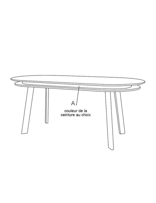 Table à manger fixe Parati Drugeot Manufacture chêne massif - 3 tailles 14 coloris 2 finitions