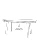 Table à manger fixe Parati Drugeot Manufacture chêne massif - 3 tailles 14 coloris 2 finitions