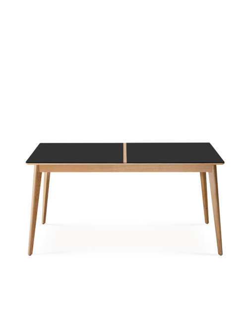 Table à manger Dasras Paul fixe céramique bois chêne ou noyer - 10 finitions 17 tailles
