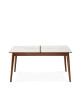 Table à manger Dasras Paul fixe céramique bois chêne ou noyer - 10 finitions 17 tailles