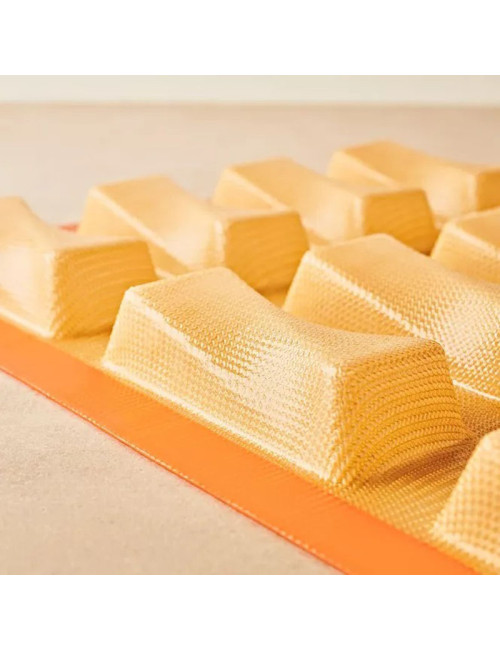 Moule à gâteau 12 barres torsadées SILPAT en silicone 40x30cm