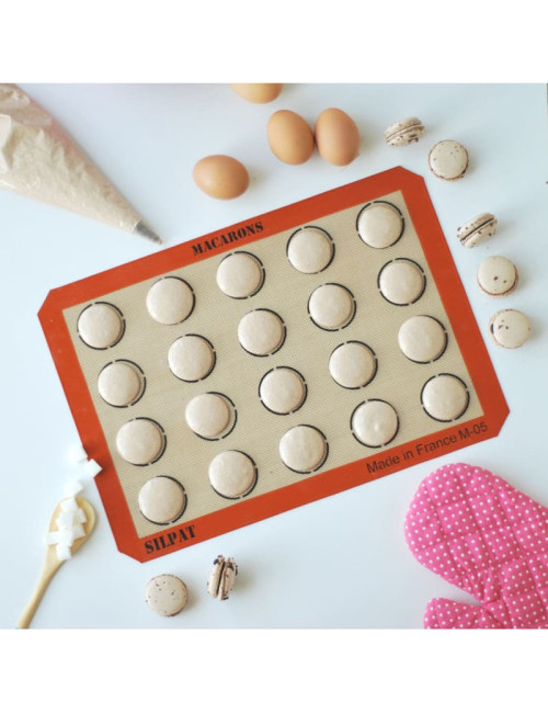 Toile tapis de cuisson spéciale macarons SILPAT en silicone 42x29.5cm
