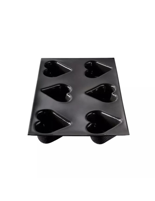 Moule à gâteau 6 coeurs bombés FLEXIPAN en silicone 30X20cm