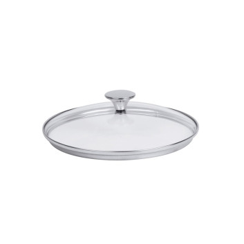 Couvercle bombé CRISTEL Master fixe en verre et inox - 4 tailles