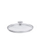 Couvercle bombé CRISTEL Master fixe en verre et inox - 4 tailles