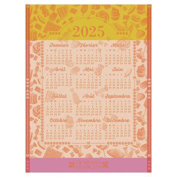 Torchon Le Jacquard Français Calendrier 2025 en coton