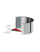 Batterie 4 casseroles Cristel Mutine Fixe - 14, 16, 18 et 20cm