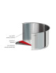 Batterie Cristel Mutine 4 casseroles + 2 poignées amovibles Zenith