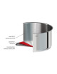 Sauteuse Cristel Mutine Fixe en inox avec couvercle - 2 tailles
