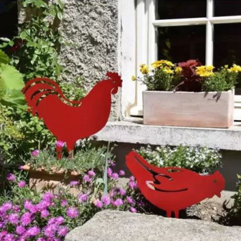 Figurine à piquer LOUIS MOULIN en acier décoration jardin - 6 modèles