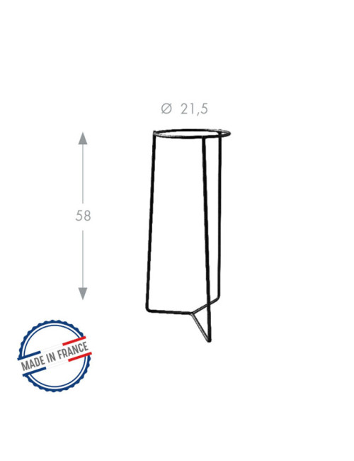 Tripode extérieur LOUIS MOULIN porte plante anthracite acier - 3 tailles