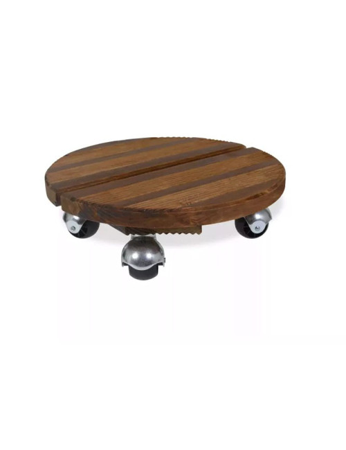 Roule plante LOUIS MOULIN rond en bois 30 cm - 2 coloris
