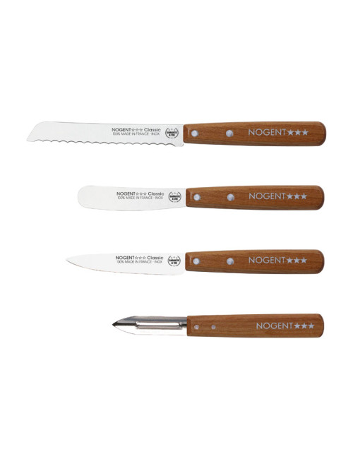 Coffret Chefs Apéro NOGENT Cerisier 4 pièces couteaux