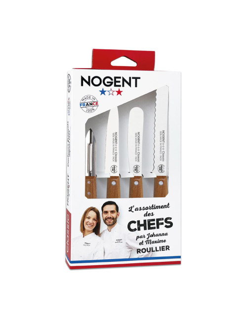 Coffret Chefs Apéro NOGENT Cerisier 4 pièces couteaux