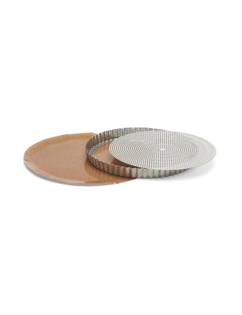 Moule à tarte cannelé en inox à fond amovible De Buyer