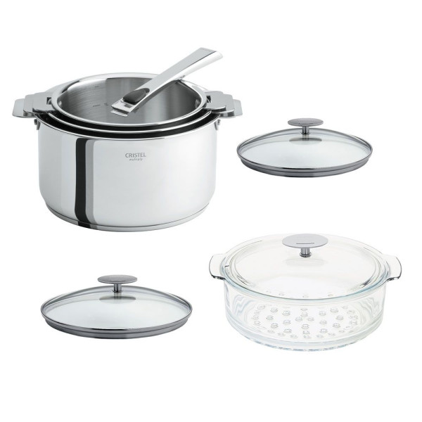Set batterie vapeur Cristel Casteline 7 pièces