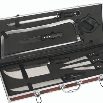 Mallette de boucher Au Nain couteaux inox 8 pièces