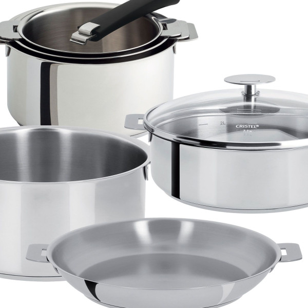 Set batterie Cristel Mutine Amovible 8 pièces inox