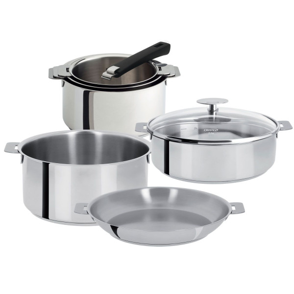 Set batterie Cristel Mutine Amovible 8 pièces inox
