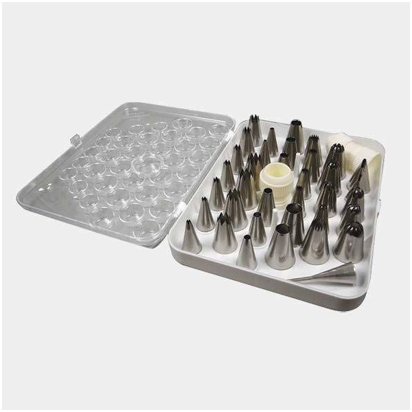 Coffret 35 douilles à pâtisserie De Buyer en inox